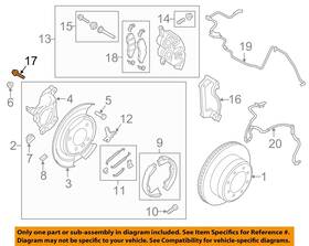 Hc3z00812b Ford Oem 17-22 F-250 Super Duty-caliper Support Mount Bolt