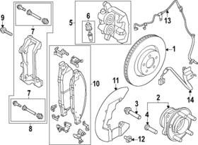 Pr3z-2c396-a Ford Genuine Caliper Mount