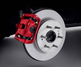 85521928 General Motors 2025 Tahoe Suburban Yukon Rear Performance Brake Calipers Torch Red Oem