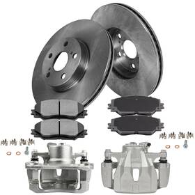 Am848gl417001f Gloryfit Front L R For 2009-14 Toyota Matrix Brake Calipers Rotors Pads 8pcs