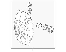 22847808 Gm Genuine Yellow Rear Driver Side Disc Brake Caliper Assembly