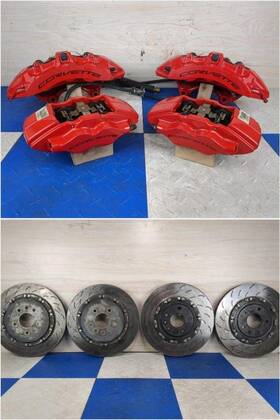 536-1533 Gm 2015-2019 Corvette Z06 - Oem Brake Red Calipers And 2 Piece Rotors J56 18k Mi