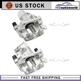 Hd84auto5594 Hdautoworld 2x Rear Disc Brake Calipers With Bracket For 2008-2013 Volvo C30 06-13 C70