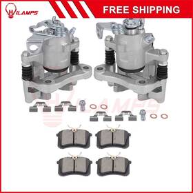 13513199 Hilamps Brake Calipers For 2000-2006 Audi Tt Quattro Pads Set 6pcs Rear New Kit