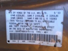 536-59327l Honda Driver Left Caliper Front Fits 02-04 Cr-v 1735225
