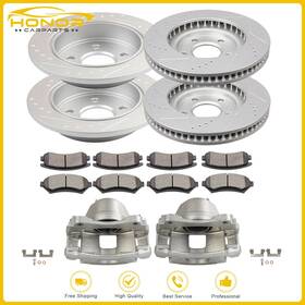 Hon848426s01 Honor-carparts Front Brake Calipers For 00-05 Chevy Monte Carlo And Rear Rotors Ceramic Pad