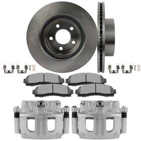 Hqas-accessories Hq848435a01 Front Pair Brake Calipers Rotors And Ceramic Pads For 01-02 Ford Explorer Sport