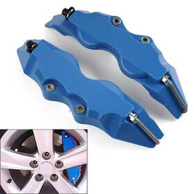 Hukyu 550742257380 2x Blue Universal Small Size 3d Style Car Auto Disc Brake Caliper Covers Set Kit