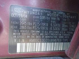 536-59913r Hyundai Passenger Right Caliper Rear Fits 04-05 Santa Fe 1708167