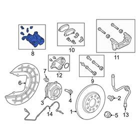 68519248aa Jeep Oe For Compass 2021-2024 Rear Right Disc Brake Caliper