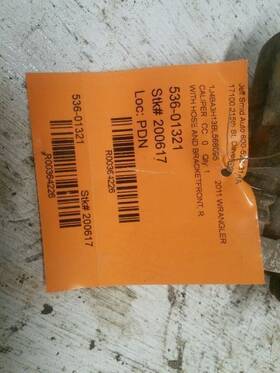 536-01321 Jeep/plymouth Truck Caliper Front Passenger Right Fits 09-15 Wrangler 364226