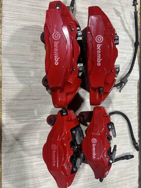 10294l Kia 2018-20 Stinger Full Set Of Four Brembo Brake Calipers With Pads And Lines