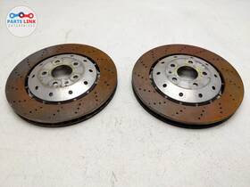 420615301d Lamborghini 2010-2014 Gallardo Front Brake Disc Rotor Drilled Set Lp550 560 570