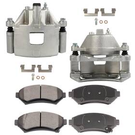 13440563 Luxfineparts 6pcs Front Brake Calipers Pads For 1997-2005 Buick Park Avenue Left Right