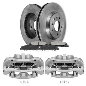 13440610 Luxfineparts 8pcs Front Brake Calipers Rotors And Pads For 2006-2007 Chevrolet Monte Carlo