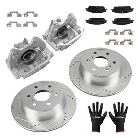 Maxpeedingrods Xg315h Rear 345mm Brake Rotors Calipers With Pads Kit For Cadillac Escalade Esv 2015-2020