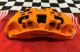 15ca233cp-o10 Mclaren 765lt Senna Track Brake Calipers With Pads Set Of Four In Gloss Orange