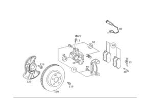004-420-31-83 Mercedes-benz Genuine Exchange Parts Kit Brake Caliper