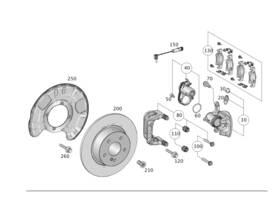 Mercedes-benz 166-423-07-06 Genuine Mercedes-benz Brake Carrier
