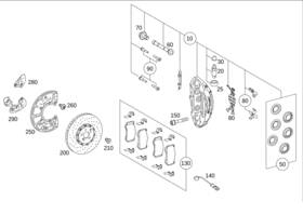 190-421-86-00 Mercedes-benz Genuine Fixed Caliper