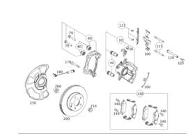 218-421-50-98 Mercedes-benz Genuine Fixed Caliper