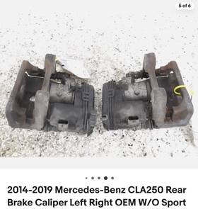 Cal-61263 Mercedes-benz 2014-2019 Cla250 Rear Brake Caliper Left Right Oem Without Sport