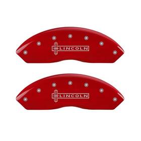 36018slczrd Mgp 4 Caliper Covers Engraved Front Fits Lincoln Rear Mkz Red Finish