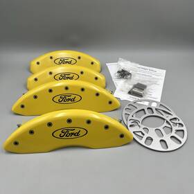 10215sfrdyl Mgp Caliper Covers Brake - 2011-19 Ford Explorer Yellow And Black
