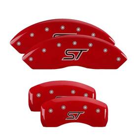 Mgp Caliper Covers 10252sstord For Engraved Front And Rear St Red Silver 2020-2025 Ford