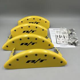 12088srtyl Mgp Caliper Covers Brake 2006-23 Dodge Srt8 / Scat Srt 392 Yellow And Black