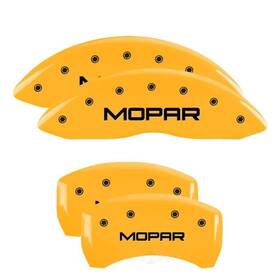 12162smopyl Mgp Caliper Covers Engraved Front And Rear For Mopar Yellow Finish