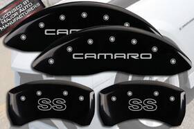 14027scs4bk Mgp Caliper Covers 1998-2002 Chevy Inch Camaro Ss Base Z28 Front Rear Blk Brake Disc Cover