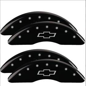 14173sbowbk Mgp Caliper Covers 4pc Gloss Black For Chevy Silverado Hd Full Set