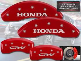 20205scrvrd Mgp Caliper Covers 2012-2016 Inch Honda Cr-v Crv Front Rear Red Brake Disc 4pc