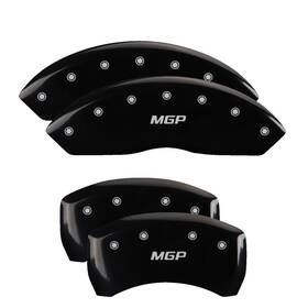 22110smgpbk Mgp Caliper Covers Set Of 4 Black Finish Silver For 06-08 Z4