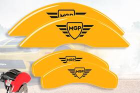 25002smgpyl Mgp Caliper Covers 2014-2016 Land Rover Lr4 3.0l Front Rear Yellow Brake Disc