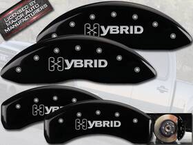 34004shybbk Mgp Caliper Covers 2006-2009 Gmc Envoy /xl Front Rear Black Brake Disc Inch Hybrid