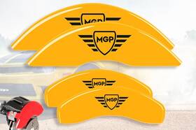 34222smgpyl Mgp Caliper Covers 2023-2026 Gmc Canyon Front Rear Yellow Inch Brake Disc 4pc Set