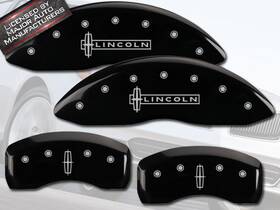 36024slc1bk Mgp Caliper Covers 2017-2020 Lincoln Continental Front Rear Black Brake Star 18 Inch