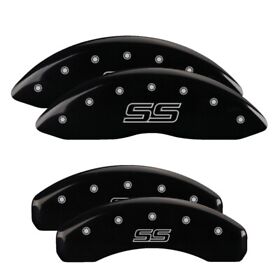 14030stssbk Mgp Caliper Covers Black Silver Ss Trailblazer For 2006-2009 Chevrolet