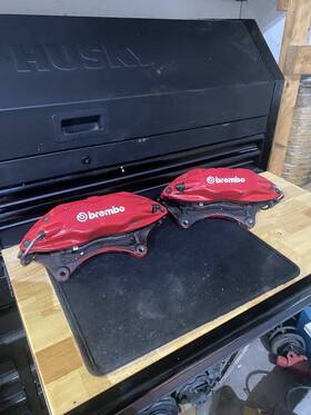 4605a563 Mitsubishi 08-15 Lancer Evolution X Evo 10 Front Brembo Brake Calipers Left And Right Oem