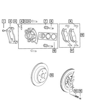 05080566ad Mopar Genuine Disc Brake Caliper Adapter