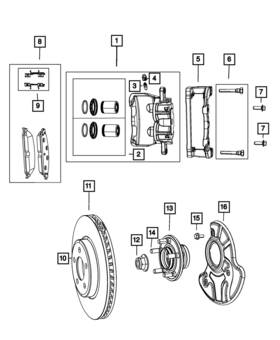 05137668ac Mopar Genuine Disc Brake Caliper Adapter Right 5137668ac