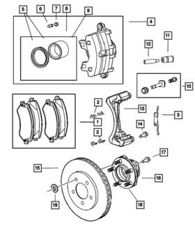 05140830aa Mopar Genuine Disc Brake Caliper Right 5140830aa