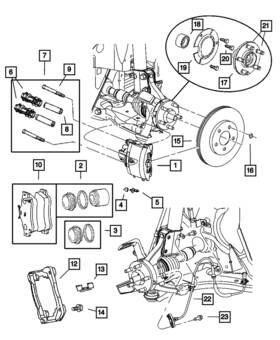 5104757aa Mopar Genuine Brake Caliper Bracket