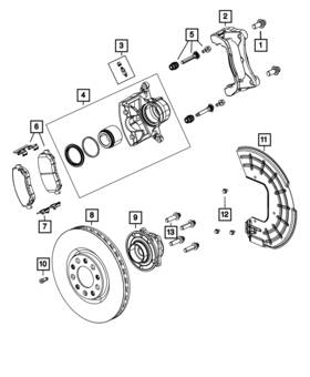 68160685ab Mopar Genuine Disc Brake Caliper Assembly Left