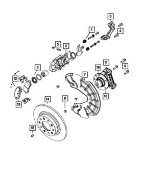 68163785ab Mopar Genuine Disc Brake Caliper Assembly Left