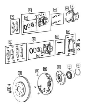 68166066ab Mopar Genuine Disc Brake Caliper Adapter