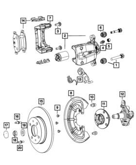 68206118aa Mopar Genuine Disc Brake Caliper Adapter Right