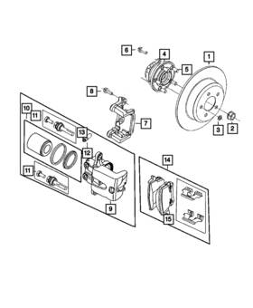 68245288aa Mopar Genuine Disc Brake Pin Kit